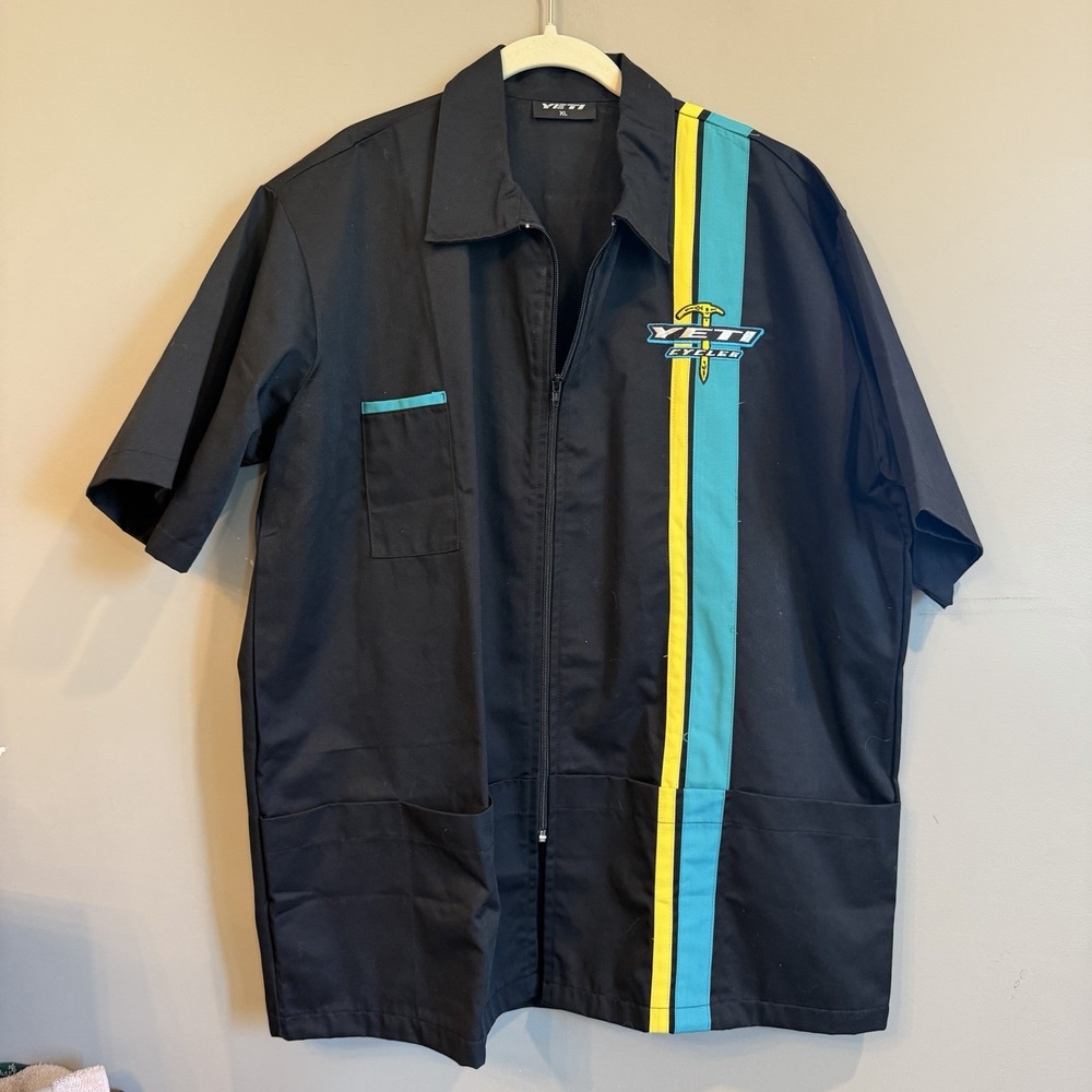 Yeti Cycles Mechanic Shirt XL Black Teal